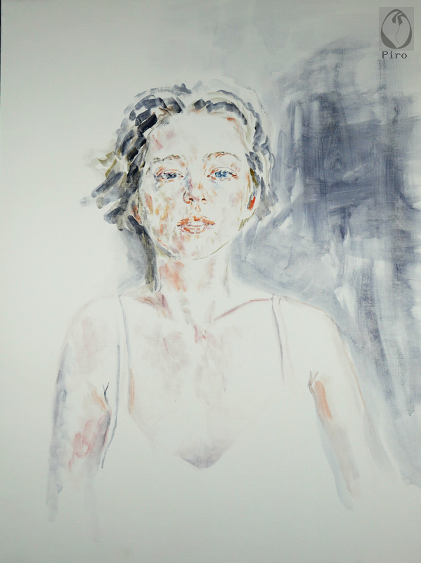 oil on paper - olio su carta di Piro